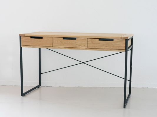 Klappbarer Metallholz Oberflächen Esstisch für Bürobedarf in Nordeuropa Stil