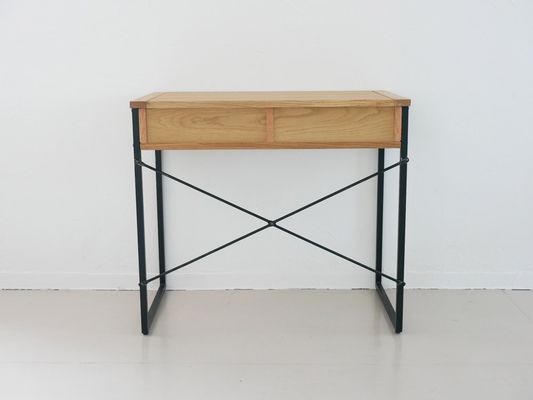 Klappbarer Metallholz Oberflächen Esstisch für Bürobedarf in Nordeuropa Stil