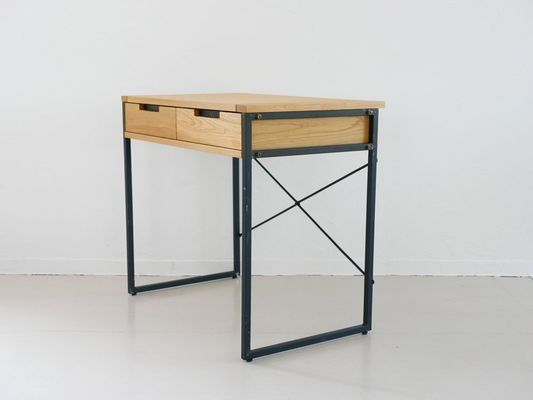 Klappbarer Metallholz Oberflächen Esstisch für Bürobedarf in Nordeuropa Stil