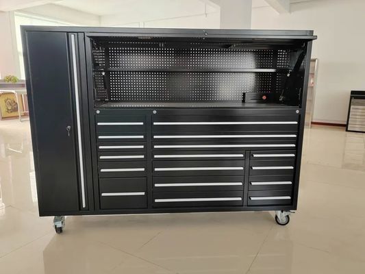 Werkzeugschrank für die Lagerung Werkzeugschrank für die Garage Metallwerkzeugschränke mit Edelstahl-Schalter