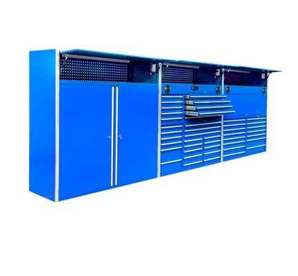 Großmetall-Performax-Werkzeugschränke mit Rädern, maßgeschneiderter Stütze und Aluminiumgriffe