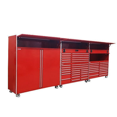 Großmetall-Performax-Werkzeugschränke mit Rädern, maßgeschneiderter Stütze und Aluminiumgriffe