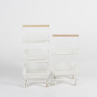 Nordic Shelf Storage Trolley 3 Stufen Küchenwagen für Platzersparnis