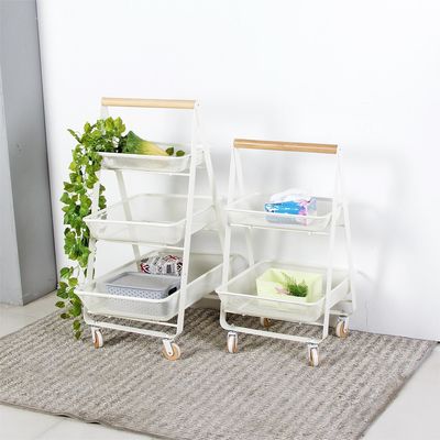 Nordic Shelf Storage Trolley 3 Stufen Küchenwagen für Platzersparnis