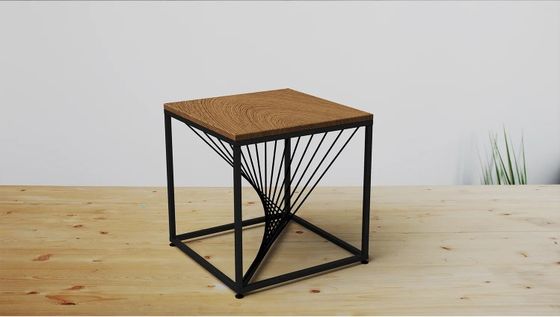 Postverpackung Höhenverstellbares Metallbein Holztisch für moderne Wohnmöbel
