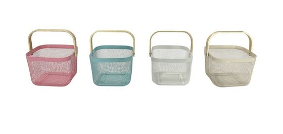 Modernes Design Speicherlösung Pulver beschichtet Mesh Obstkorb für die Heimlagerung