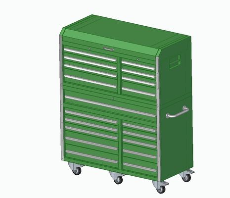 Anpassbares Werkzeuglager Stahlwerkzeugfach mit Rollschubladen und Werkzeugschrank auf Rädern