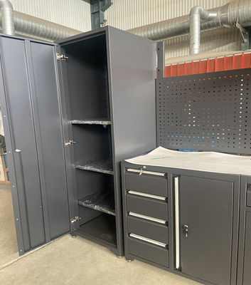 Schwerlast 7 Schubladen Werkzeugbox Werkstatt Rollwerkzeug Set Box für braune Farbkombination