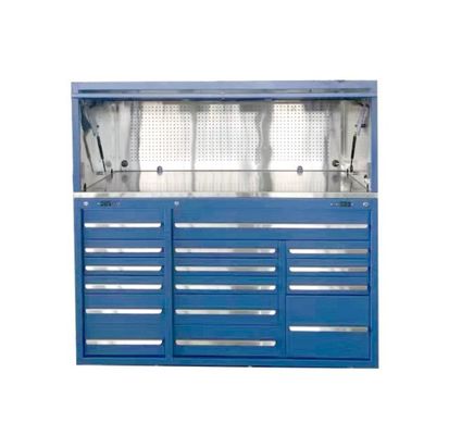 Garagenwerkstatt Braun 96 Zoll 16 Schubladen Rollwerkzeug Schrank mit Seiten Schließfach und Hutch