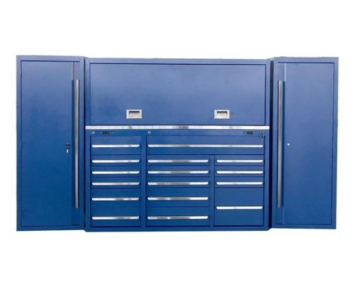 Stahlwerkzeugschrank mit Hutch Modular Garage Werkzeugkiste und Schließfächer in maßgeschneiderten