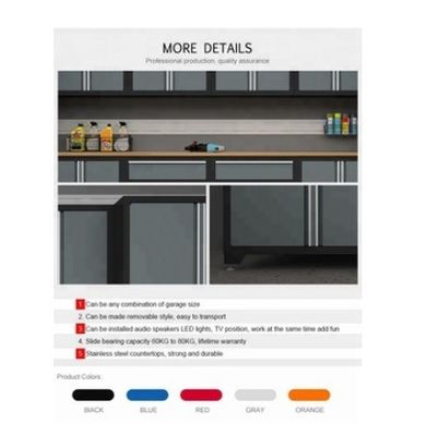 1.0mm 1.2mm 1.5mm Werkzeugschrank mit Schubladen und Schloss