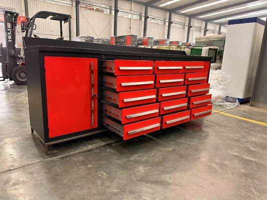 15-Schubladen kaltgewalztes Werkzeugschrank aus Stahl für die Organisation von Werkstätten in der Autowerkstatt
