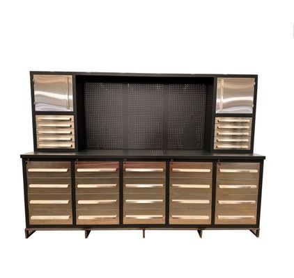 Kundenspezifische Unterstützung OBM 72-Zoll-Arbeitsbank mit Schubladen und Werkzeugkasten aus kaltgewalztem Stahl