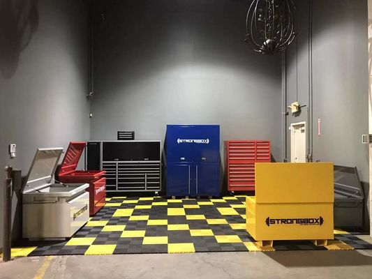 Silberstahl professionelle Autoreparatur Werkzeugkiste auf Rädern für Schwerlastwerkstatt