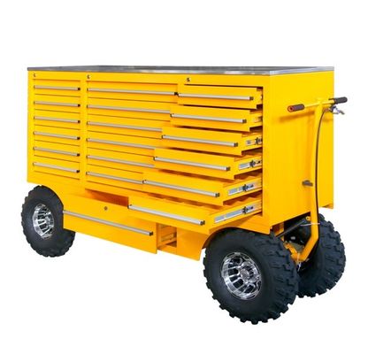 Eisen 19-Schublade Kiste auf Rädern mit Werkzeugen Lagerung Rollwerkzeug Kiste Werkstatt Werkzeugwagen