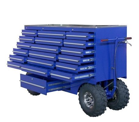 Eisen 19-Schublade Kiste auf Rädern mit Werkzeugen Lagerung Rollwerkzeug Kiste Werkstatt Werkzeugwagen