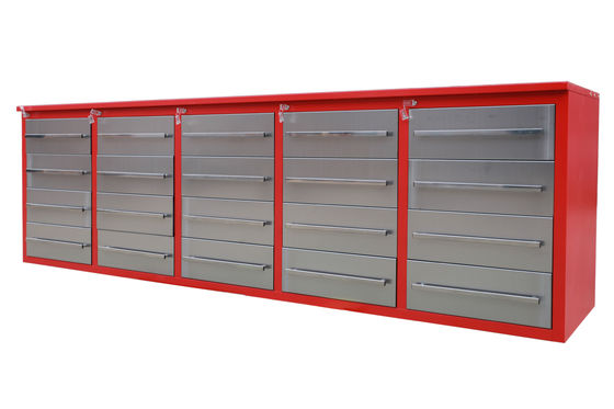 15-Schubladen Werkstatt Werkzeug Schubladen für Garage Organisation Silber Metall Werkzeugbox