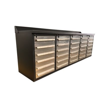 Braun 30 Schublade Werkzeugkarton Stahlwerkzeugkiste Schwerlastwerkzeugschrank Werkstuhl