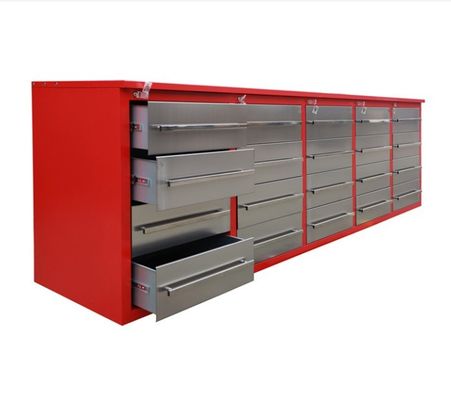Werkzeuge für den Garagenladen Schwermetall-Husky 72 Arbeitsbank mit 33 Schubladen und Pegboard