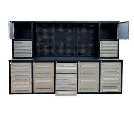 Schwerlastspeicher Garage Schrank mit Edelstahlgriffe und optionale Lagerung