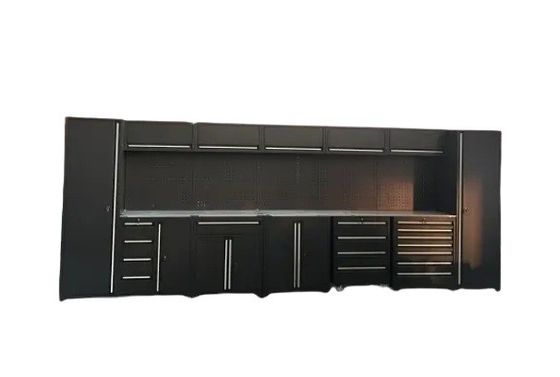 Modularer Garagen Schrank Arbeitsbank mit uns Allgemeine Werkzeugbox Zubehör und Werkzeugkiste