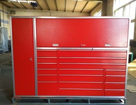 Akzeptable OEM ODM Erste Werkstatt Metallwerkzeugbox auf Rädern für Garagen-Speichersysteme