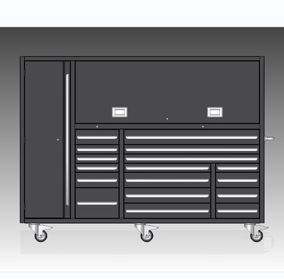Metallwerkzeugkasten-Rollenschrank für Werkstatt-Arbeitsplatz Silber 72&quot; Dicke 1,0-1,5 mm