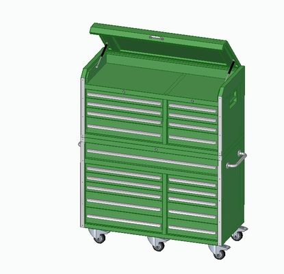 Kundenspezifische Unterstützung Schwarz- und Grün-Metall-Werkzeugkiste für die Werkstatt-Speicherung