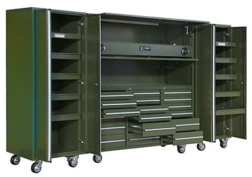 18 Schubladen Metall Garage Werkzeugschrank auf Rädern für Schwarz und Gelb Arbeitsbank Lagerung