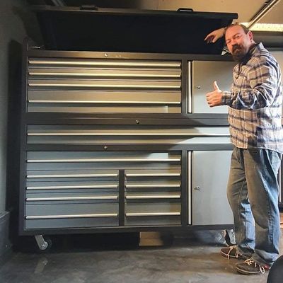 Optionale Handgriffe Metallwerkzeugschrank aus kaltgewalztem Stahl für Werkstatt und Garage