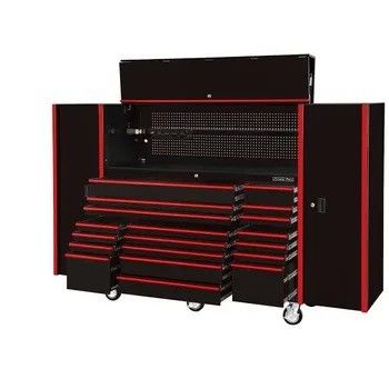 1.0-1,5 mm Dicke 72 &quot;Rollwerkzeugkasten Kiste Schrank mit 24 Schubladen und Seitenboxen