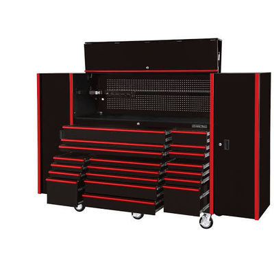Werkzeugschrank mit Farbe und Werkzeugbox
