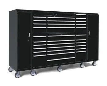 Werkzeugschrank mit Farbe und Werkzeugbox
