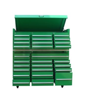 Professionelle Werkzeugboxen für Garagen mit Handgriffe und Rädern aus Edelstahl
