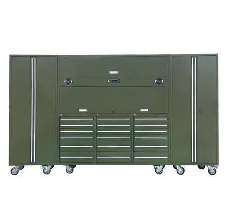 Schubladenmatte Optional 72 Zoll mobiler Werkzeugschrank mit 7 Schubladen und 258 Werkzeuglager